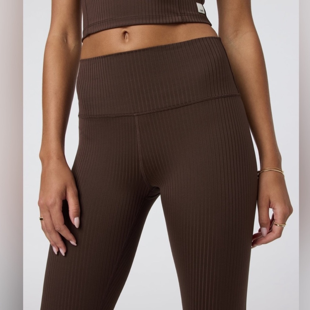 Vuori Inversion Rib Ribbed Legging In Java Brown … - image 8